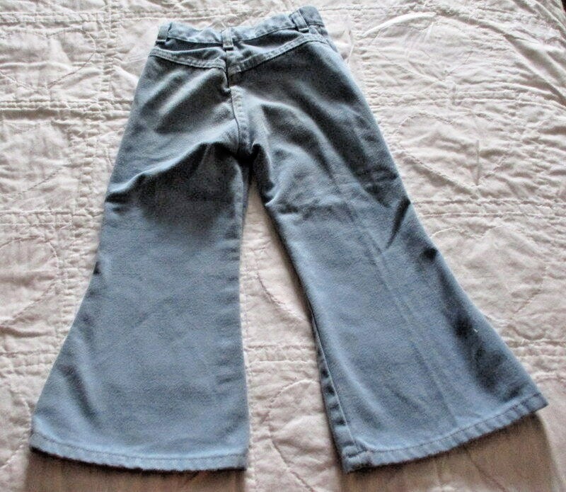 1970'S Vintage Original Boy's Sesame Street Bell Bottom Jeans Size 5