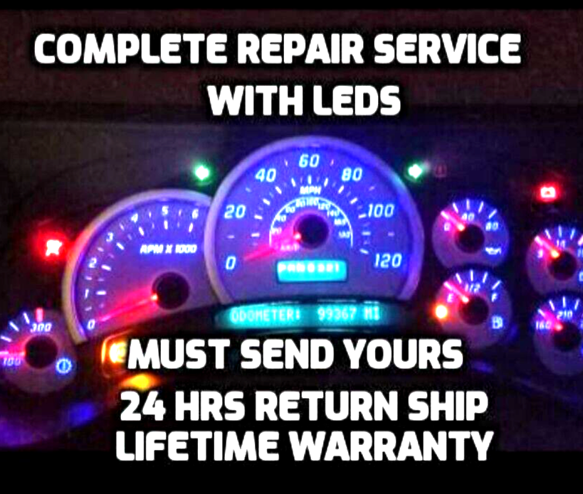 2003-2006 HUMMER H2 INSTRUMENT CLUSTER FULL REPAIR SERVICE GAUGES/LED UPGRADE