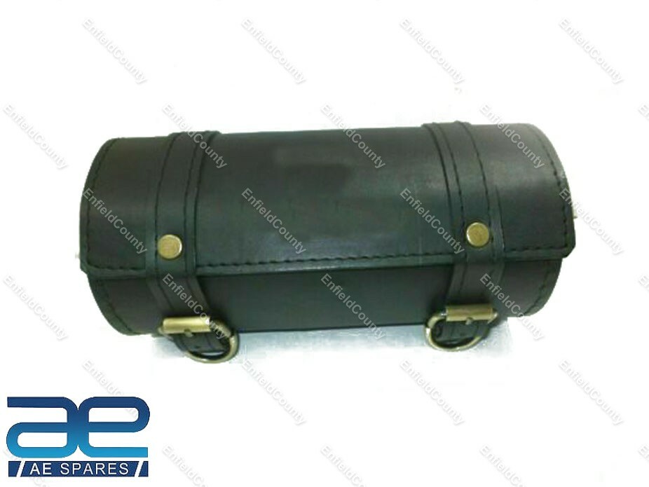 Fits For Triumph Printed Tool Roll Bag Leather Black Color  