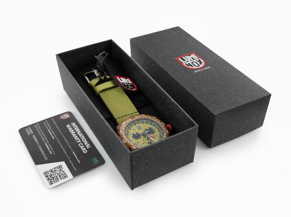 Pre-owned Luminox Green Dial Sapphire Bear Grylls Survival Eco Series Watch Xb.3757.eco