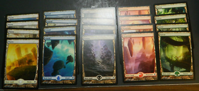 MTG Complete Set Of Zendikar Full Art Basic Lands (#230-249) Unplayed Exc - NM