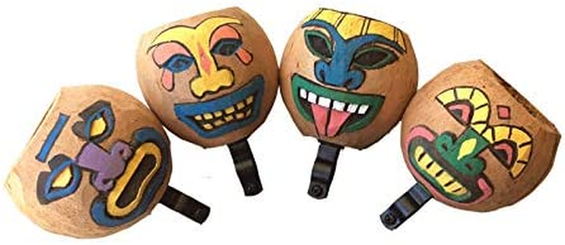 100% Natural Hand Carved Hand Painted Coconut Bicycle Drink 