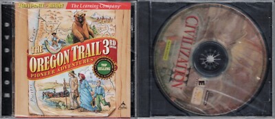 Oregon Trail 3rd & Sid Meier's Civilization III Pc New XP Strategy and Education