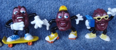 1988 HARDEES 2ND ED. PROMOTION 6 PIECE SET CALIFORNIA RAISINS- MINT