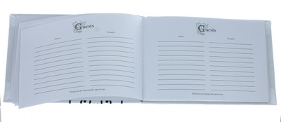 Satin Black & White Design Wedding Guestbook Ceremony Reception Decoration