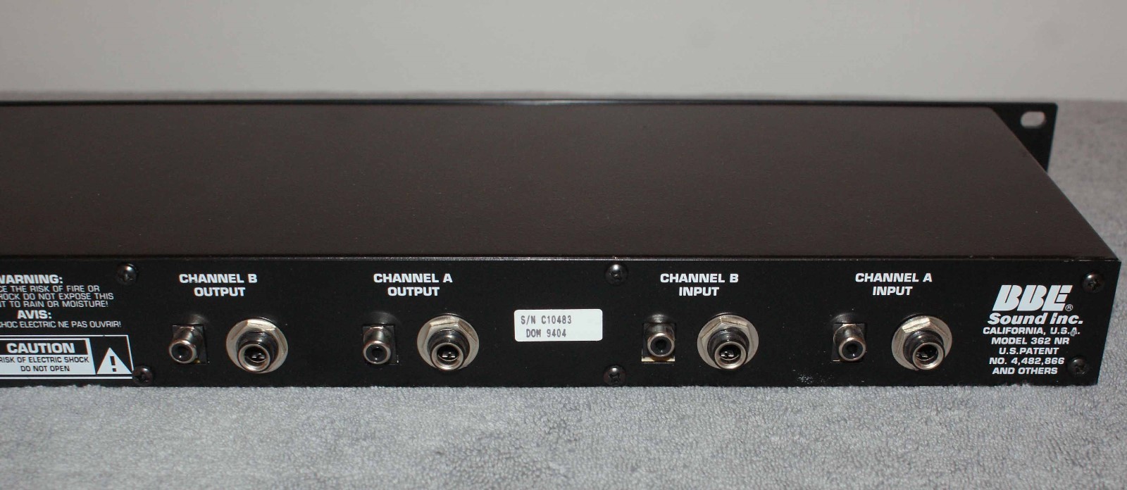 BBE 362NR Sonic Maximizer & Noise Reduction Gate 2 Channel  Rack Mount -Made USA