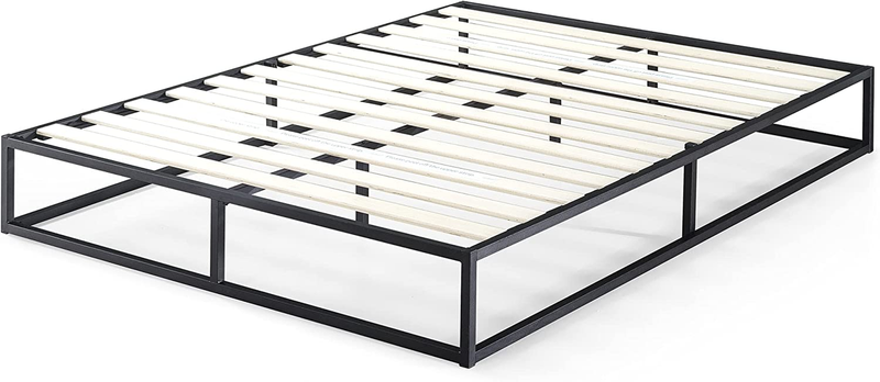 Joseph Metal Platforma Bed Frame, Mattress Foundation, Wood Slat Support, No Box