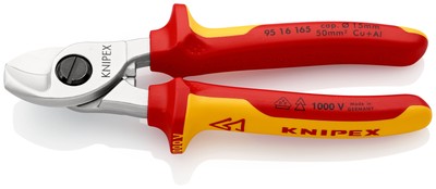 KNIPEX 95 16 165 Kabelschere 165 mm Ø 15 mm / 50 mm² VDE isoliert Kabelschneider