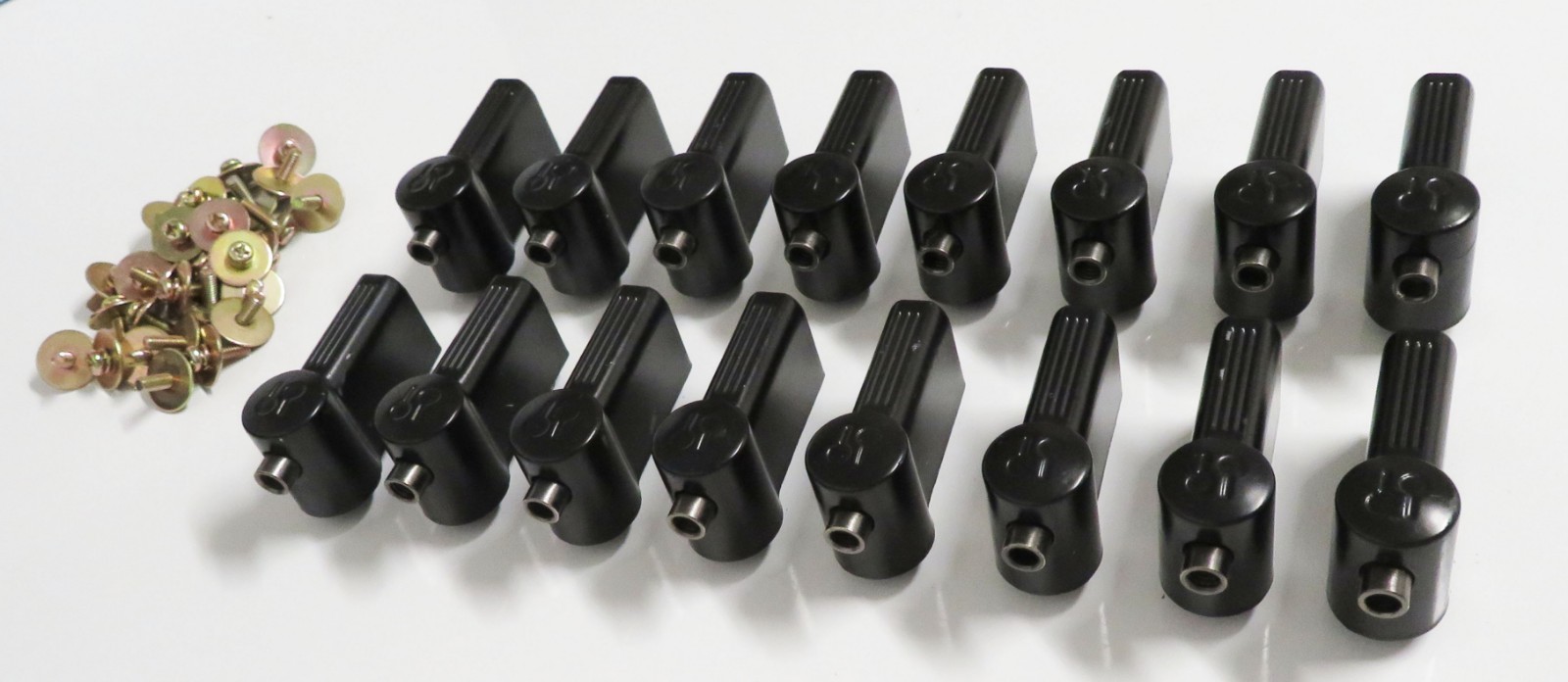 16 SONOR BLACK BASS DRUM LUGS For Force 3007, 2007, 1007, Special Edition, RARE!