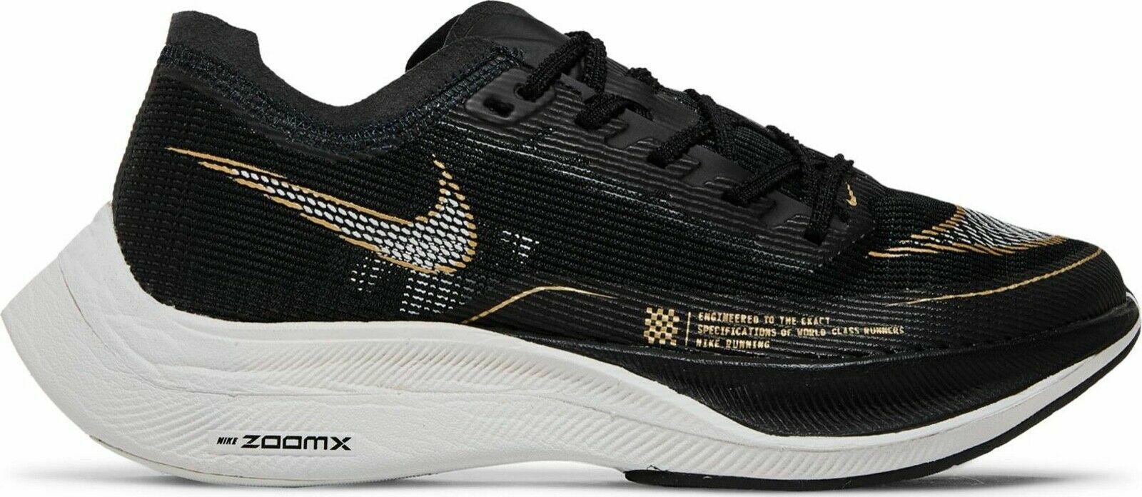 

Женские размеры Nike ZoomX Vaporfly Next% черный, белый, металлик, золото CU4123-001, Nike ZoomX Vaporfly Next
