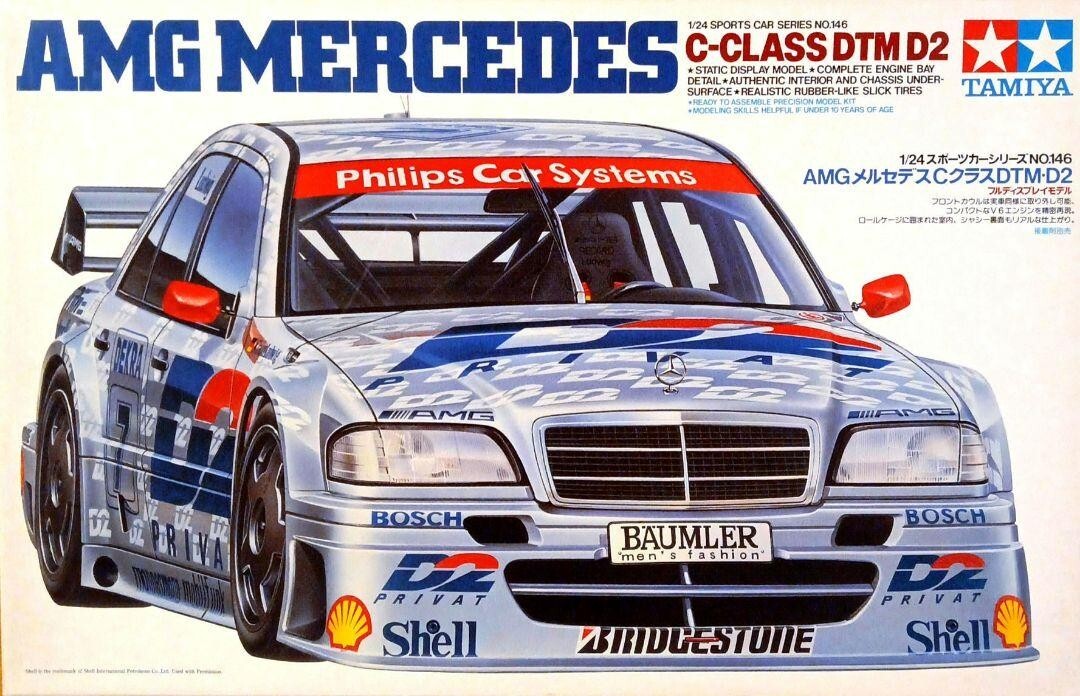 ホビーラジコン TAMIYA AMG MERCEDES-BENZ C-CLASS DTM-D2 Tamiya Vintage 1/10 RC AMG Mercedes-Benz C Class DTM D2