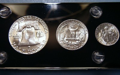 1954 MINT SILVER SET of U.S. COINS LUSTROUS CHOICE to GEM BRILLIANT UNCIRCULATED