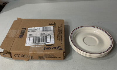 CORELLE by CORNING  ABUNDANCE FRUIT 6 1/4'' SAUCERS- SET OF 4 Vintage Retired