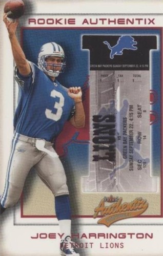 2002 Fleer Authentix Joey Harrington #102