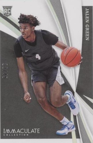 NBAカード jalen green 5シリ RC immaculate Jalen Green /5 Rookie RC Jersey Patch 2021 Panini Immaculate