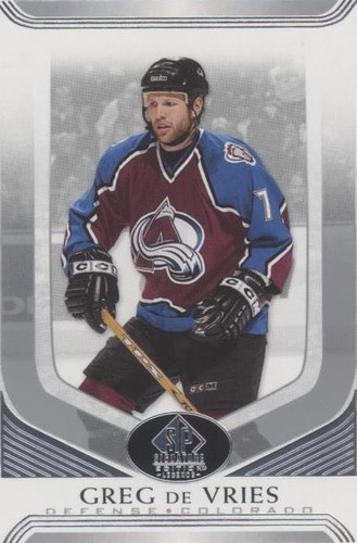 2020-21 Upper Deck SP Signature Edition Legends - Greg De Vries #243