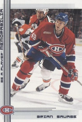2000-01 In the Game Be A Player Memorabilia - Brian Savage #170