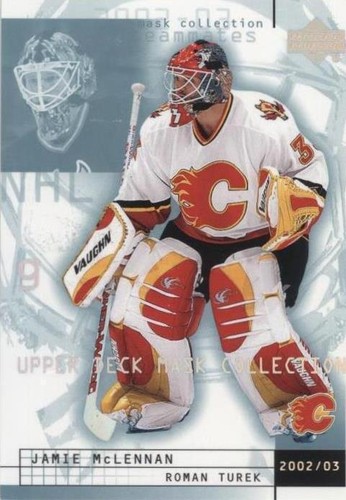 2002-03 Upper Deck Mask Collection - Jamie Mclennan Roman Turek #14