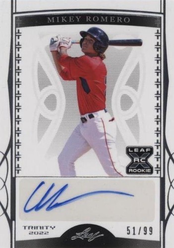 2022 Leaf Trinity - Mikey Romero #BA-MR1