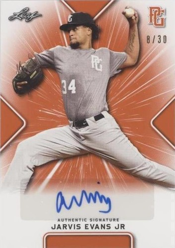 2021 Leaf Perfect Game National Showcase - Jarvis Evans Jr #BA-JEJ