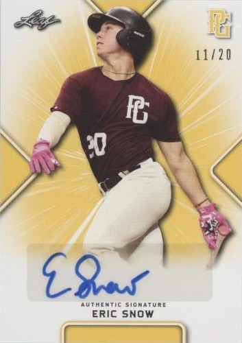 2021 Leaf Perfect Game National Showcase - Eric Snow #BA-ES2