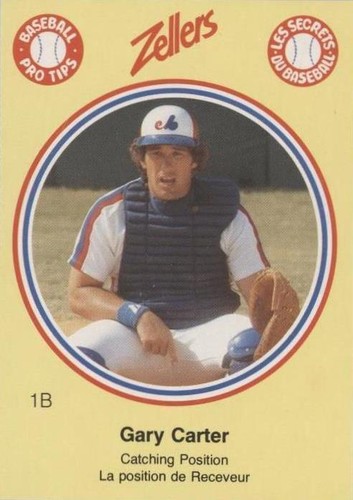 1982 Zellers Baseball Pro Tips Montreal Expos - Gary Carter #1B