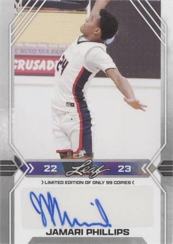 2022-23 Leaf Draft - Jamari Phillips #BA-JP2