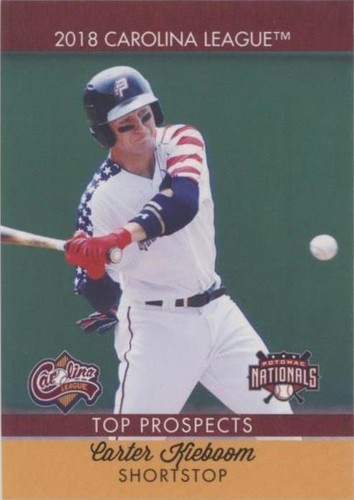2018 Choice Carolina League Top Prospects - Carter Kieboom #20
