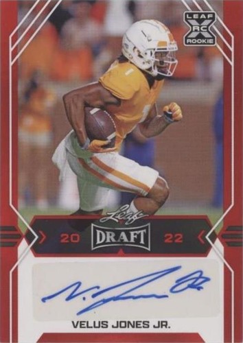 2022 Leaf Draft Velus Jones Jr. #BA-VJJ