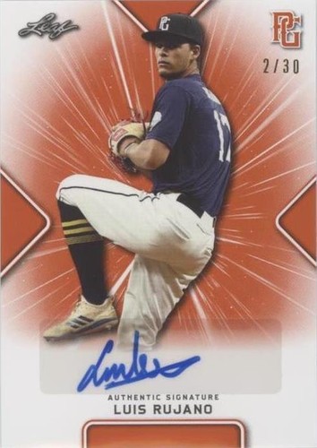 2021 Leaf Perfect Game National Showcase - Luis Rujano #BA-LR1