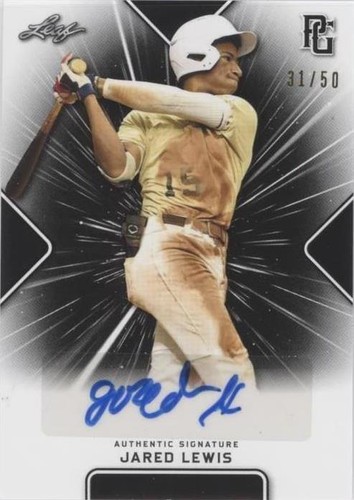 2021 Leaf Perfect Game National Showcase - Jared Lewis #BA-JL1