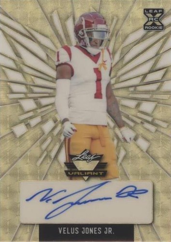 2022 Leaf Valiant Velus Jones Jr. #BA-VJJ