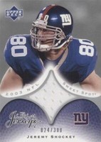 2003 Upper Deck Sweet Spot Jeremy Shockey #JC-JS
