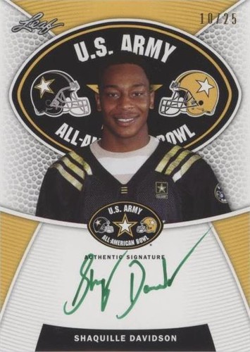 2014 Leaf U.S. Army All-American Bowl Shaquille Davidson #TA-SD1