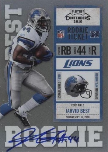 2010 Playoff Contenders Jahvid Best #217