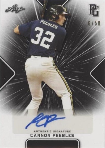 2021 Leaf Perfect Game National Showcase - Cannon Peebles #BA-CP2