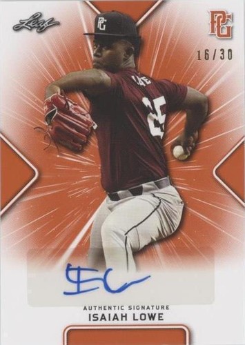 2021 Leaf Perfect Game National Showcase - Isaiah Lowe #BA-IL1