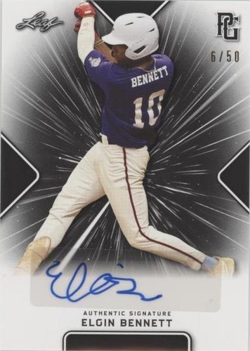 2021 Leaf Perfect Game National Showcase - Elgin Bennett #BA-EB1