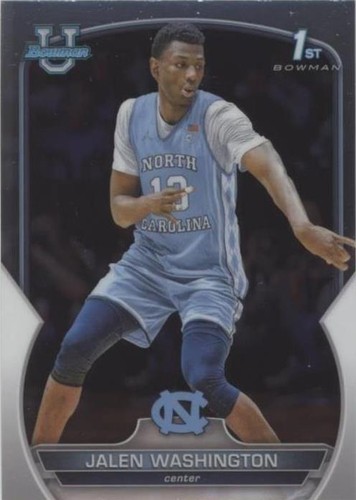 2022-23 Bowman University Chrome - Jalen Washington #78