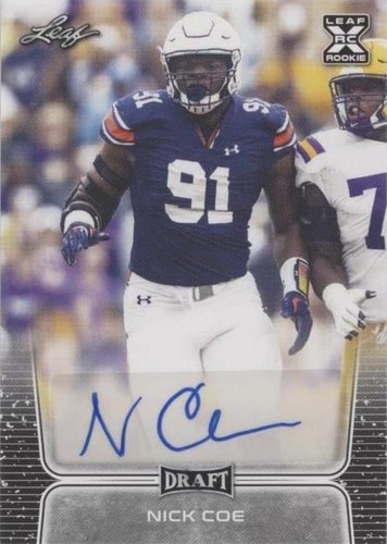 2020 Leaf Draft Nick Coe #BA-NC2