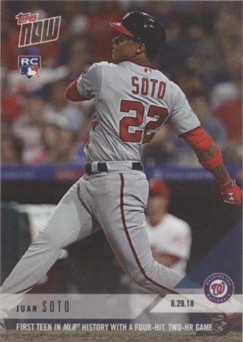JUAN SOTO 2018 TOPPS NOW #567 RC ROOKIE #/1107* *NEW YORK