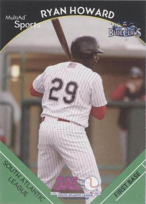 MultiAd Sports South Atlantic League Top Prospects 2002 - Ryan Howard #17
