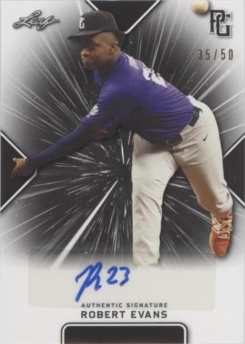 2021 Leaf Perfect Game National Showcase - Robert Evans #BA-RE1