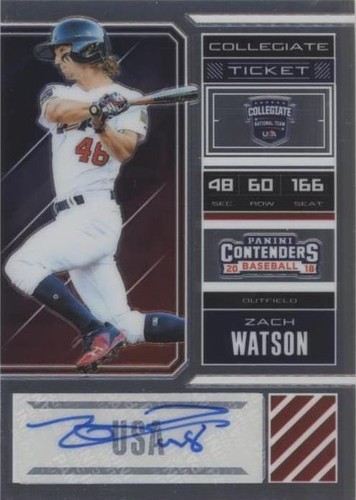 2018 Panini Elite Extra Edition - Zach Watson #USA-ZW