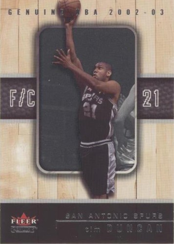 2002-03 Fleer Genuine - Tim Duncan #51