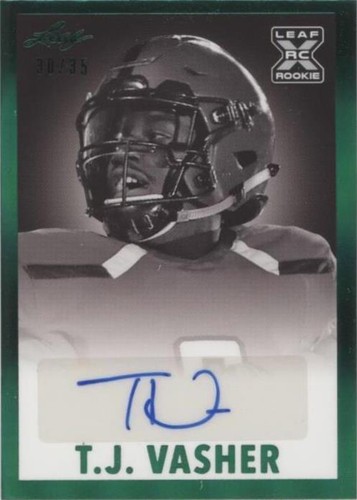 2021 Leaf Memories T.J. Vasher #BW-TJV