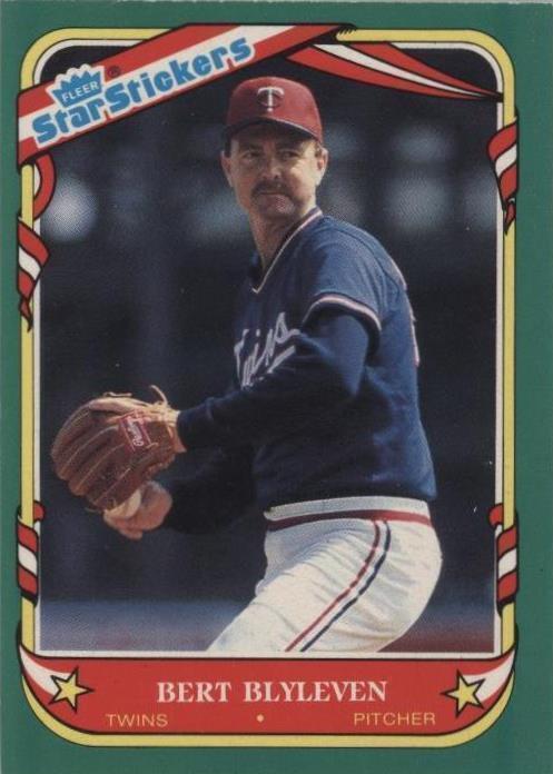 1987 Fleer Star Stickers - Bert Blyleven #10