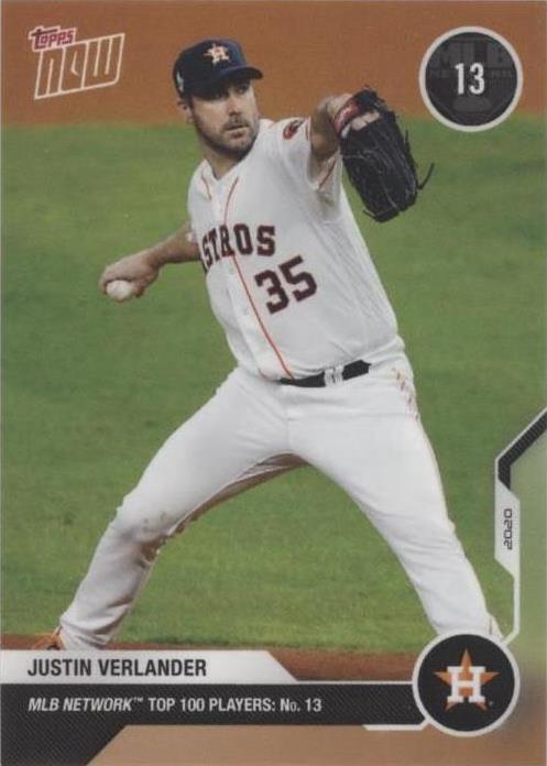 2020 Topps Now MLB Network Top 100 Players - Justin Verlander #MN13