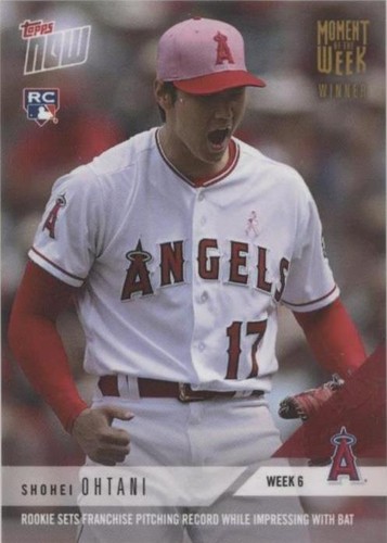 2018 Topps Now Moment of the Week MOW-1 Babe Ruth Shohei Ohtani