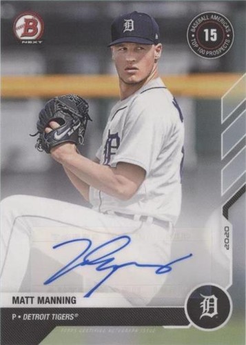 2020-21 Bowman Next Topps Now Baseball America Top 100 Prospects - Matt Manning #BA-68A